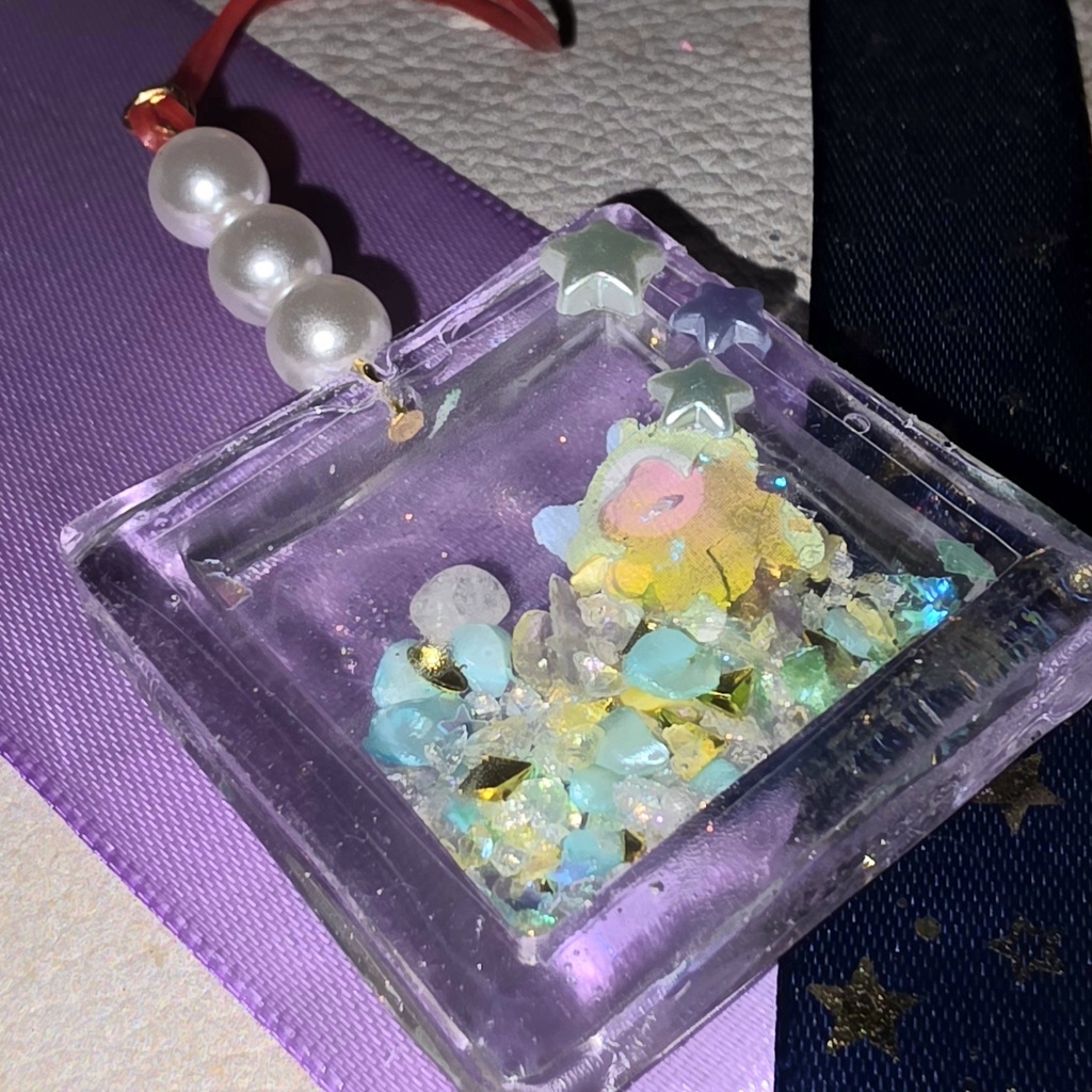 カシャカシャカお星さま輪ゴム紐ストラップ