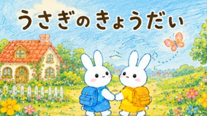 Ａｉで作成絵本【うさぎの姉妹】