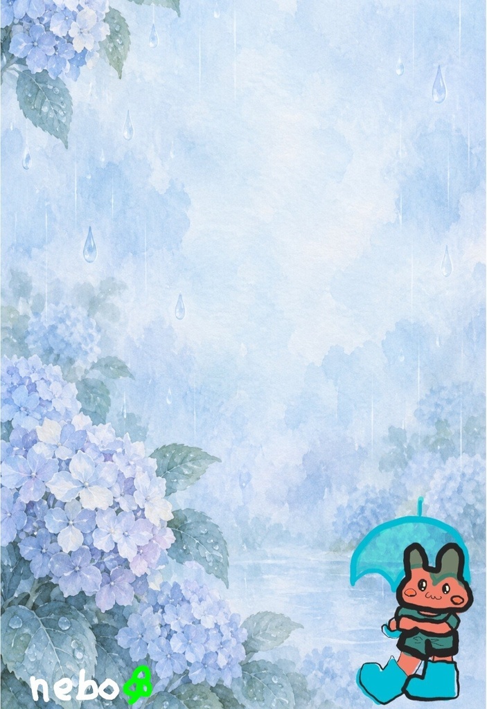 A４サイズ用紙うさぎのイラスト入り