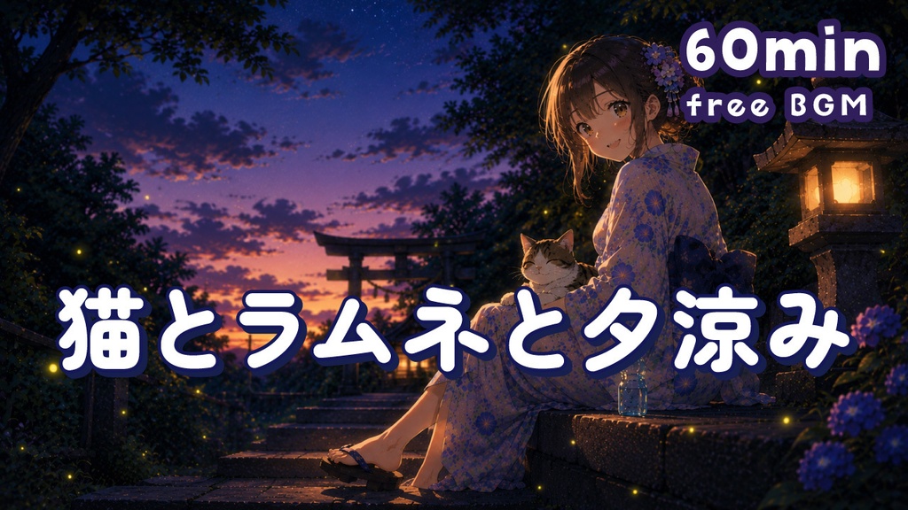 【フリーBGM】猫とラムネと夕涼み