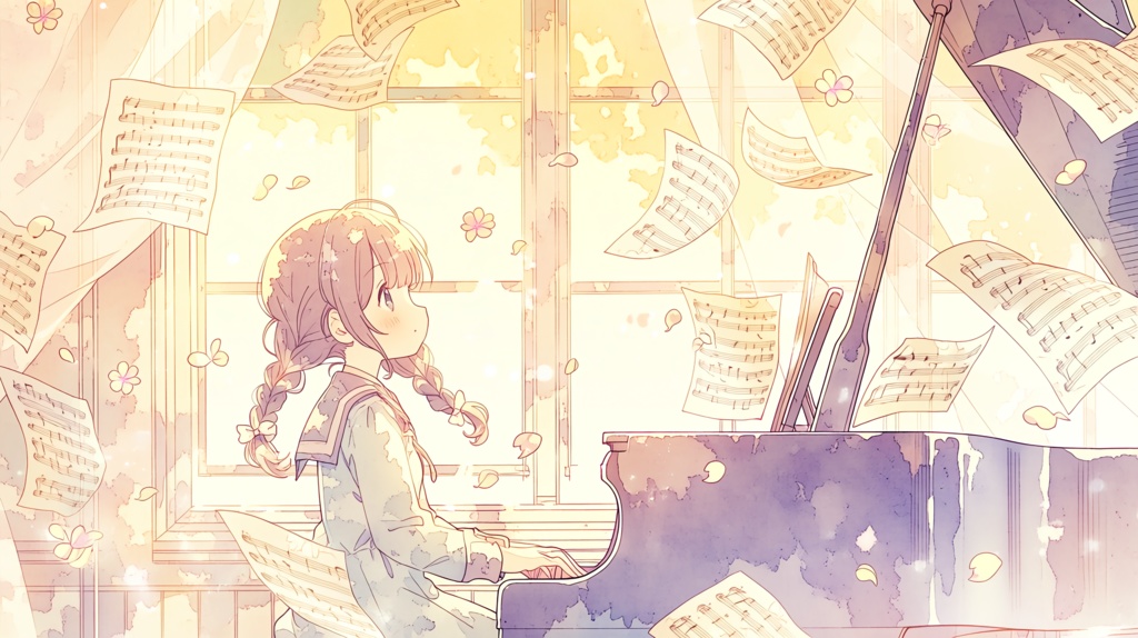 【商用可能BGM】Petal Piano | かわいいChill BGM【配信・動画・作業向け】