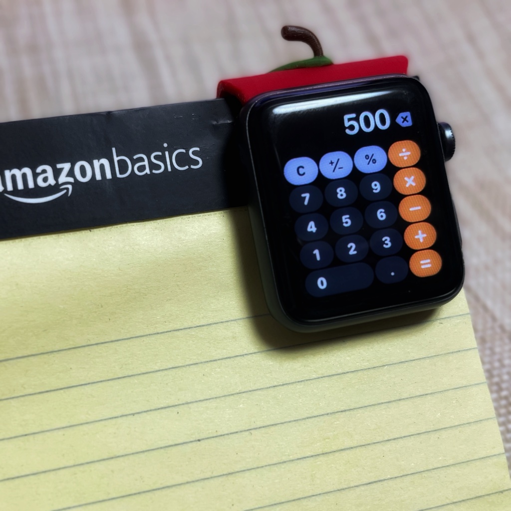 【ヘタ付き】Apple Watch用クリップアクセサリー 『りんごの皮』