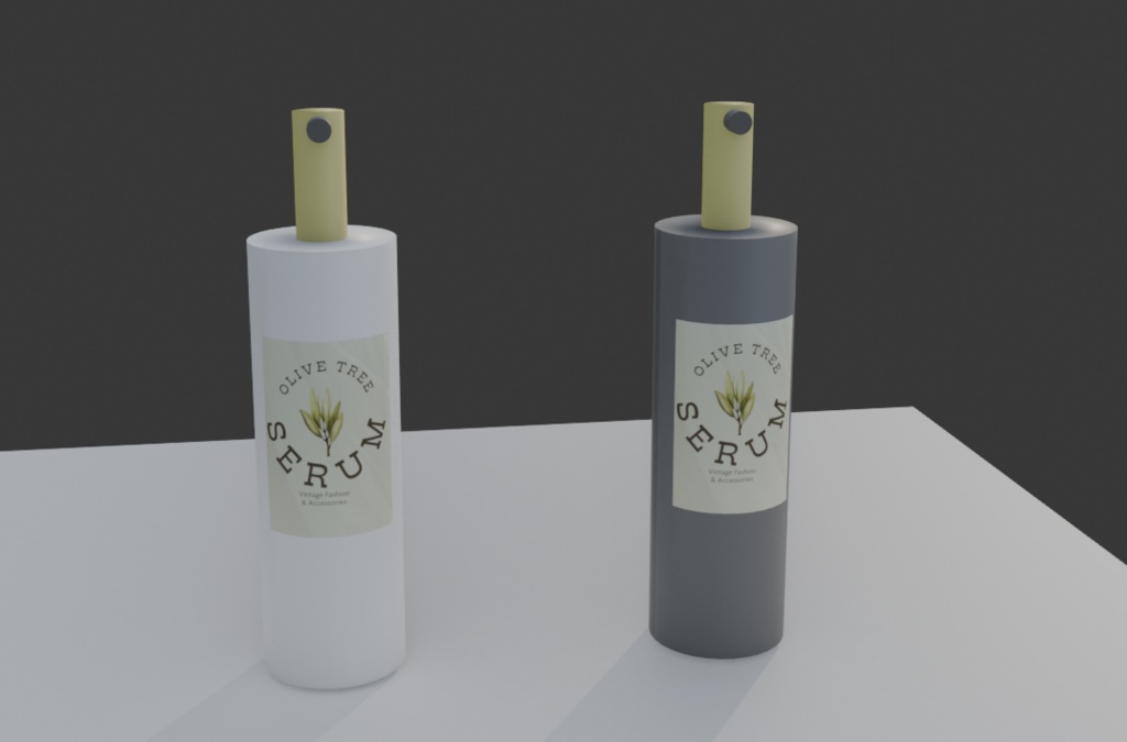 【Blender】美容液っぽいボトル