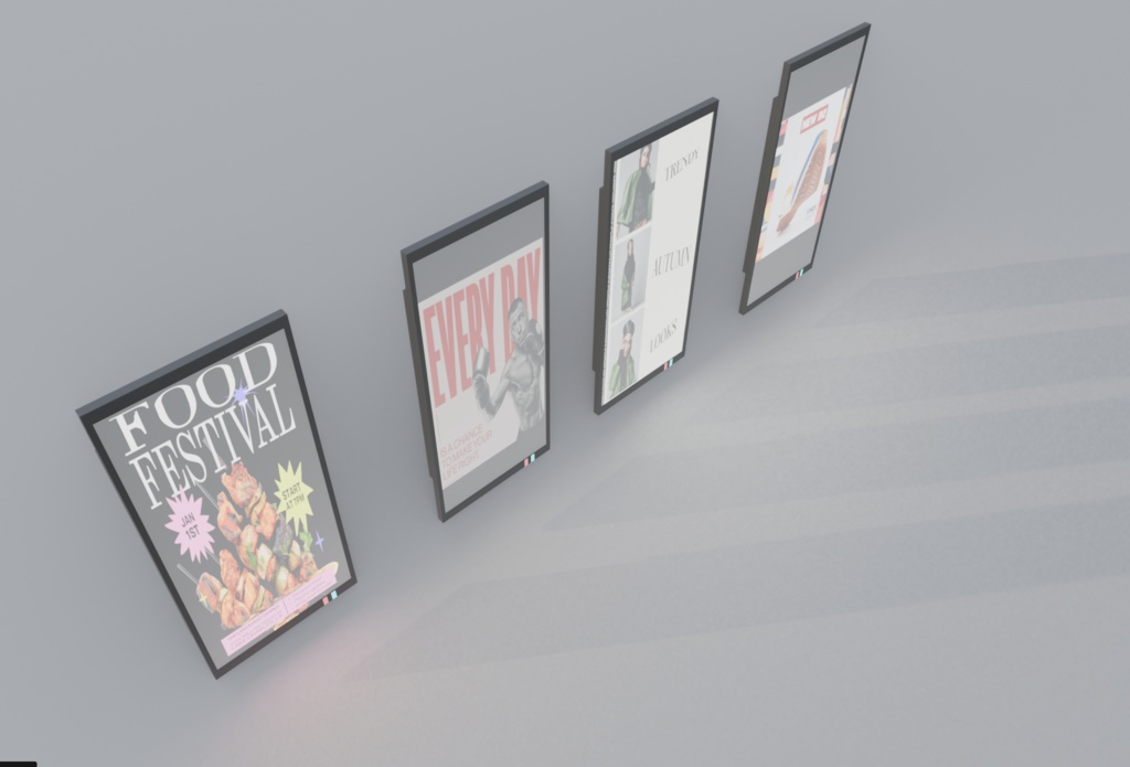 「Blender」広告サイネージ