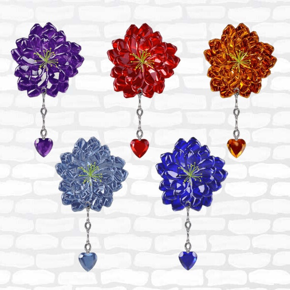 【全5カラー】Crystal Flower 【髪飾り】