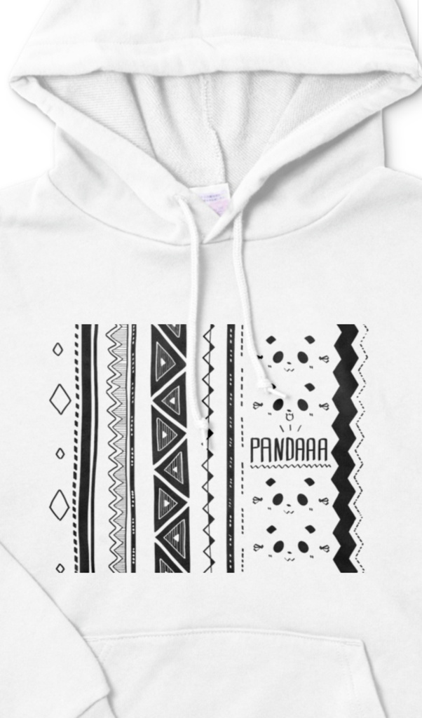 ぱんだパーカー(白)