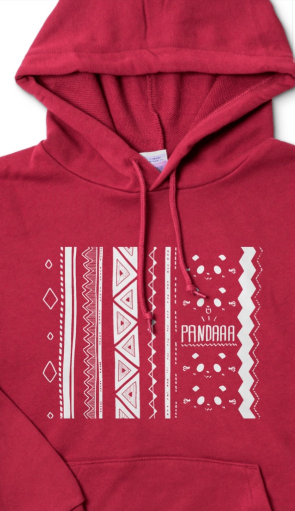 ぱんだパーカー(バーガンディ)