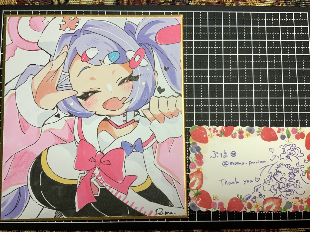 ブルアカ【ハナエ】ちゃんミニ色紙