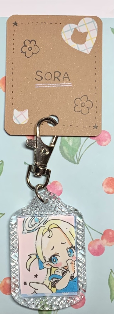ブルアカ【ソラ】ちゃん原画入りキーホルダー