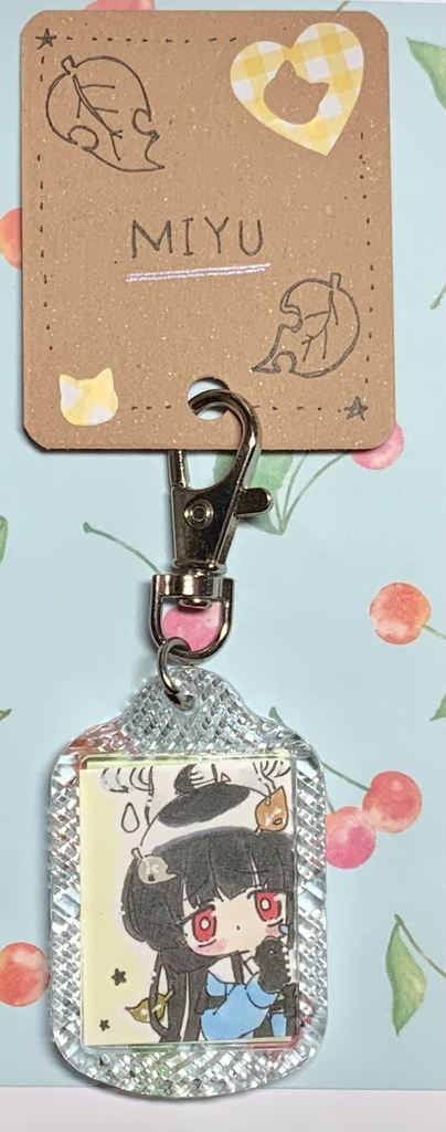 ブルアカ【ミユ】ちゃん原画入りキーホルダー