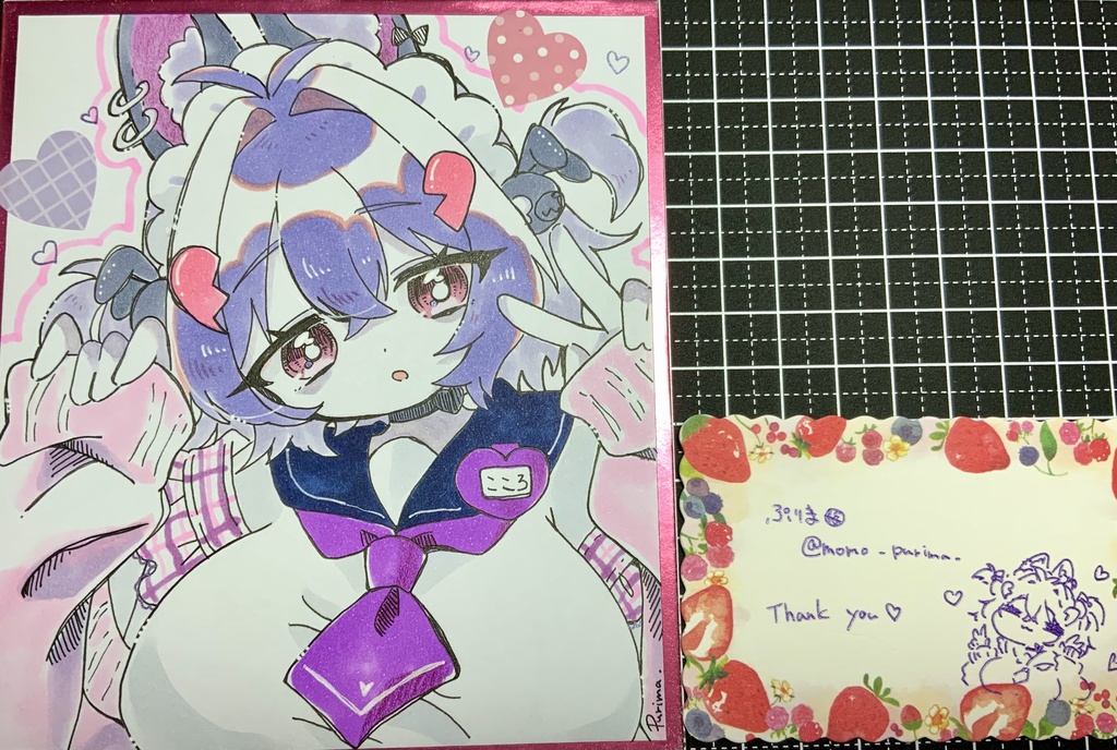 創作色紙【こころ】ちゃん