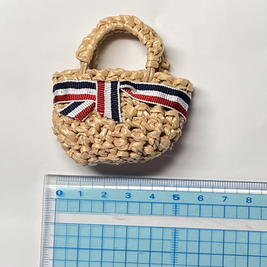 リボン付きカゴバック