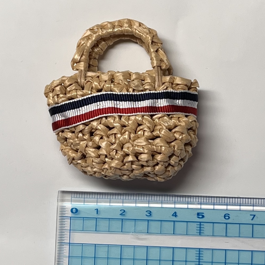 リボン付きカゴバック