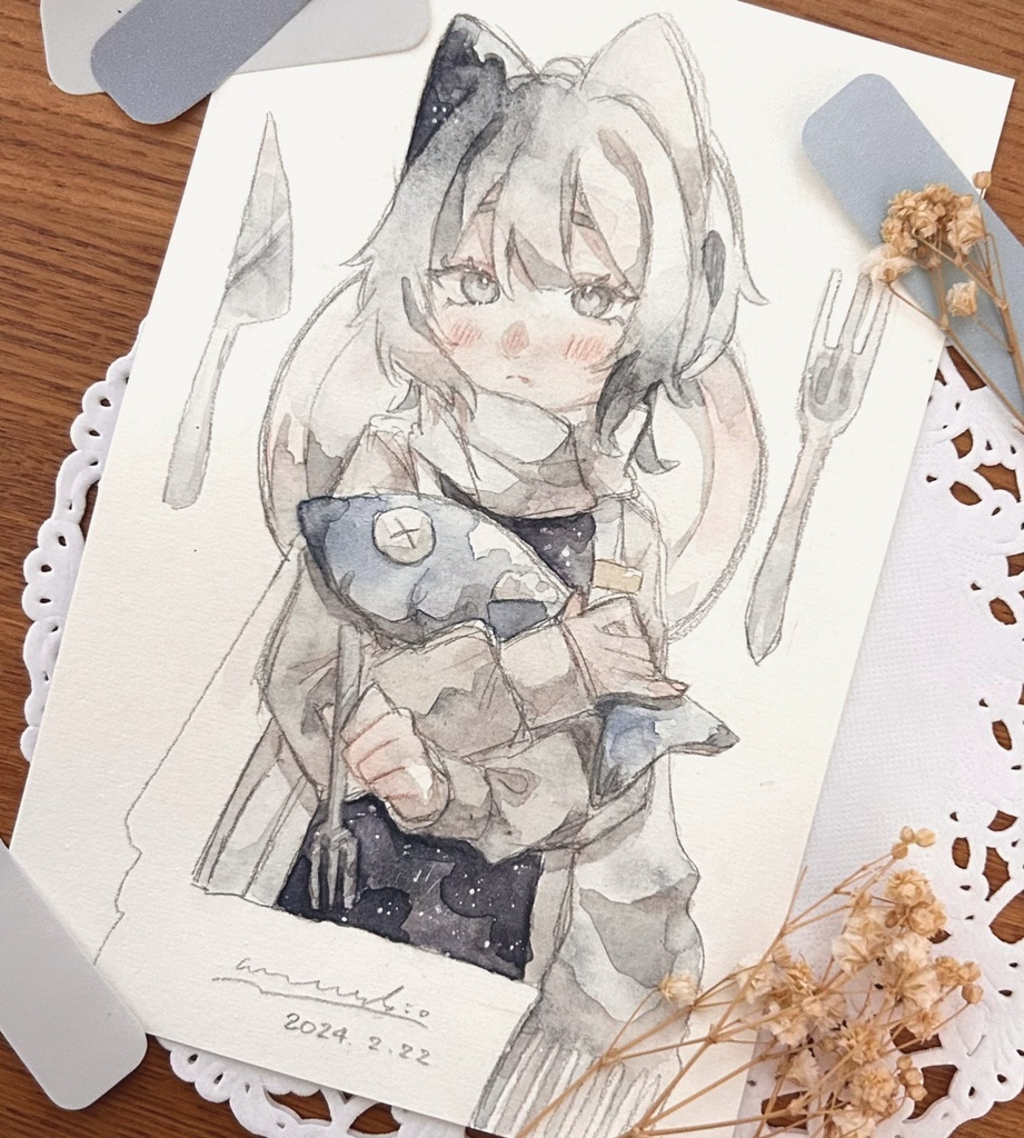 水彩原画 ひよらすⅢ