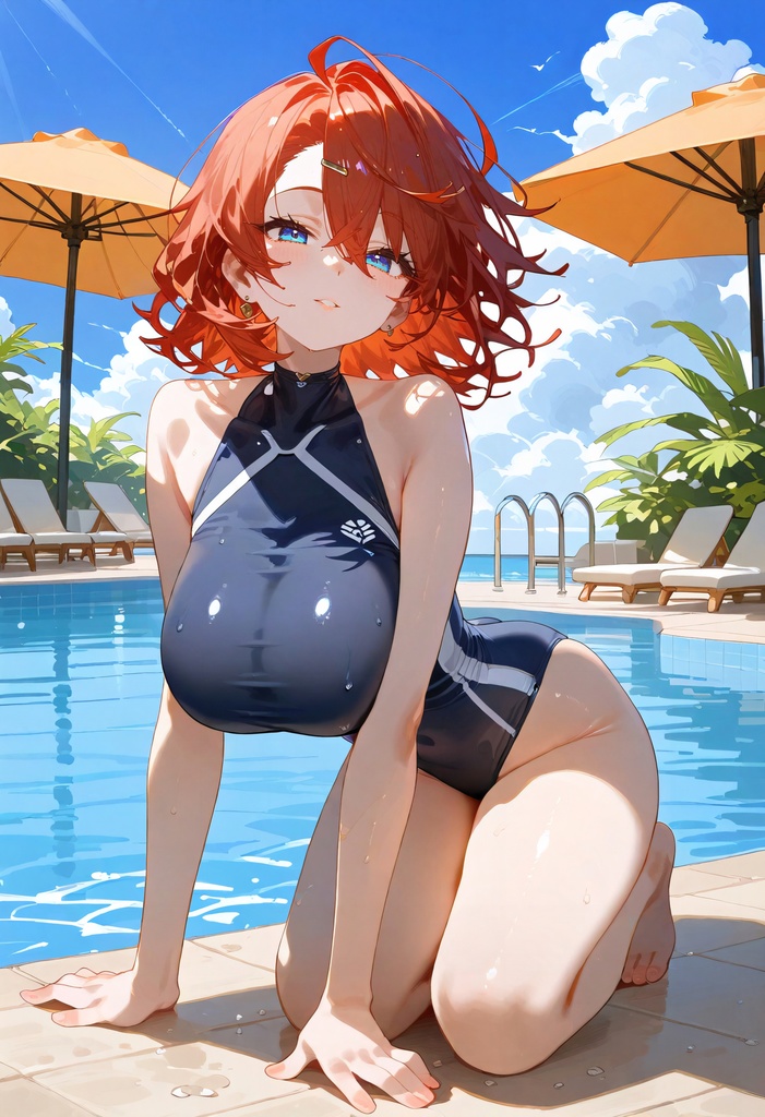 いっぱいおっぱい水着の女の子CG集♪ 4K 全年齢版