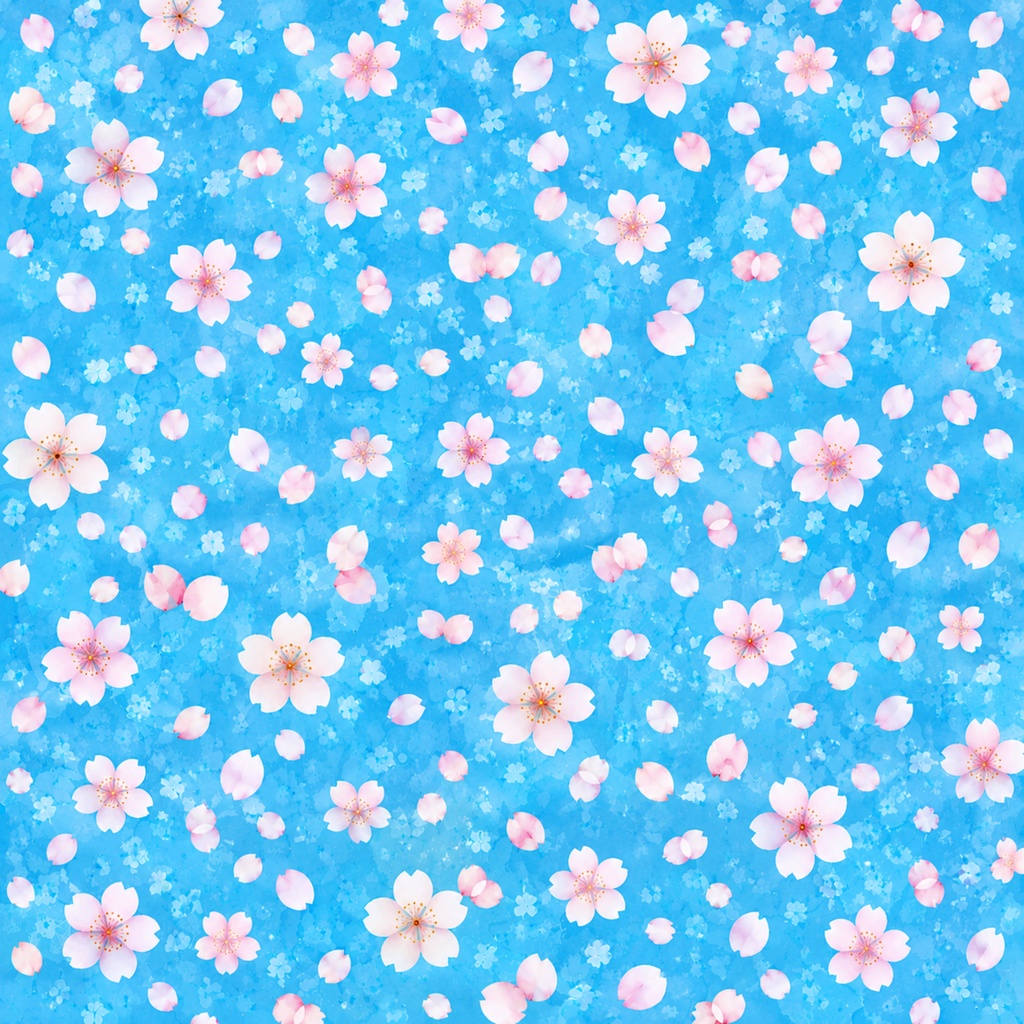 桜のデジタルペーパー水色