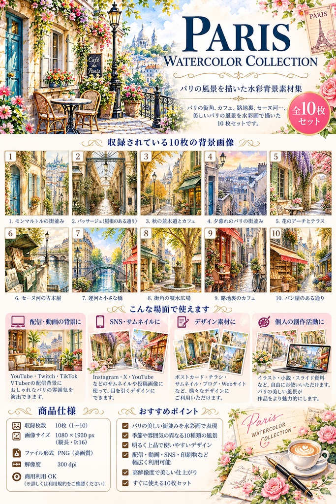 PARIS WATERCOLOR COLLECTION