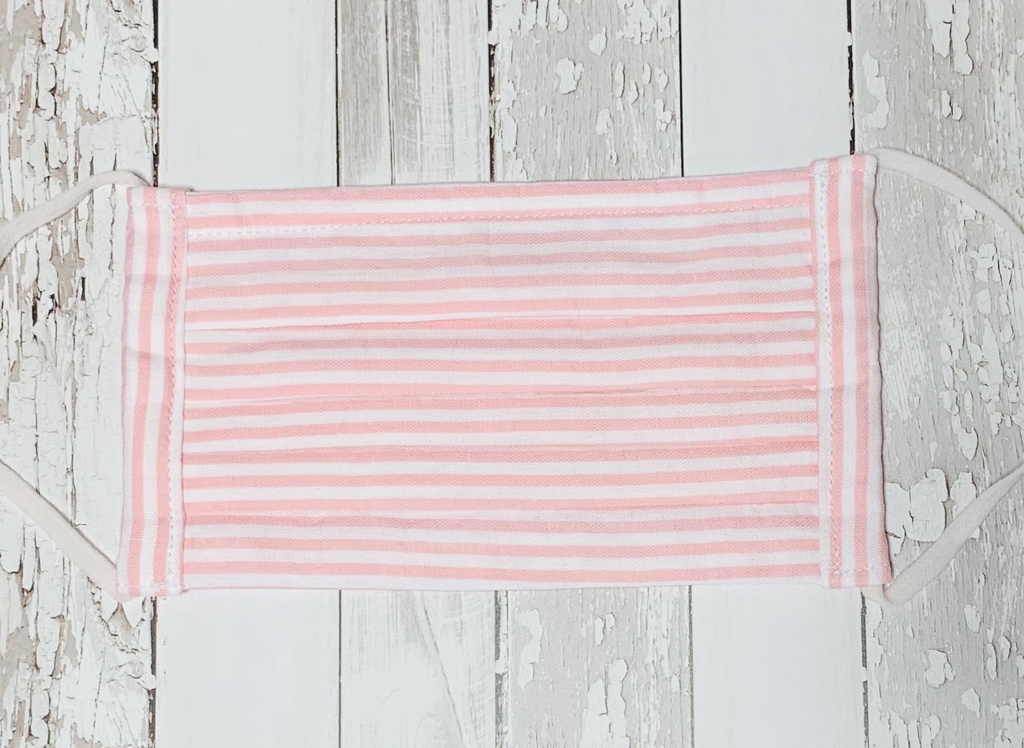 プリーツマスク ワイヤー入り ピンクボーダー 大人用 M 普通サイズ No 33 Cocoro Shop Booth