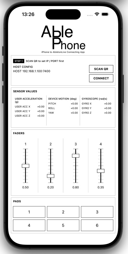 AblePhone --スマホで自在にAbletonLiveを操るアプリ