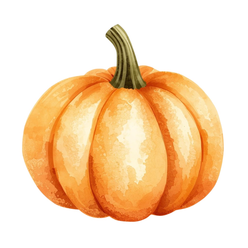 水彩画風 秋の食べ物クリップアートセット(20種)/ナチュラルで可愛い素材集