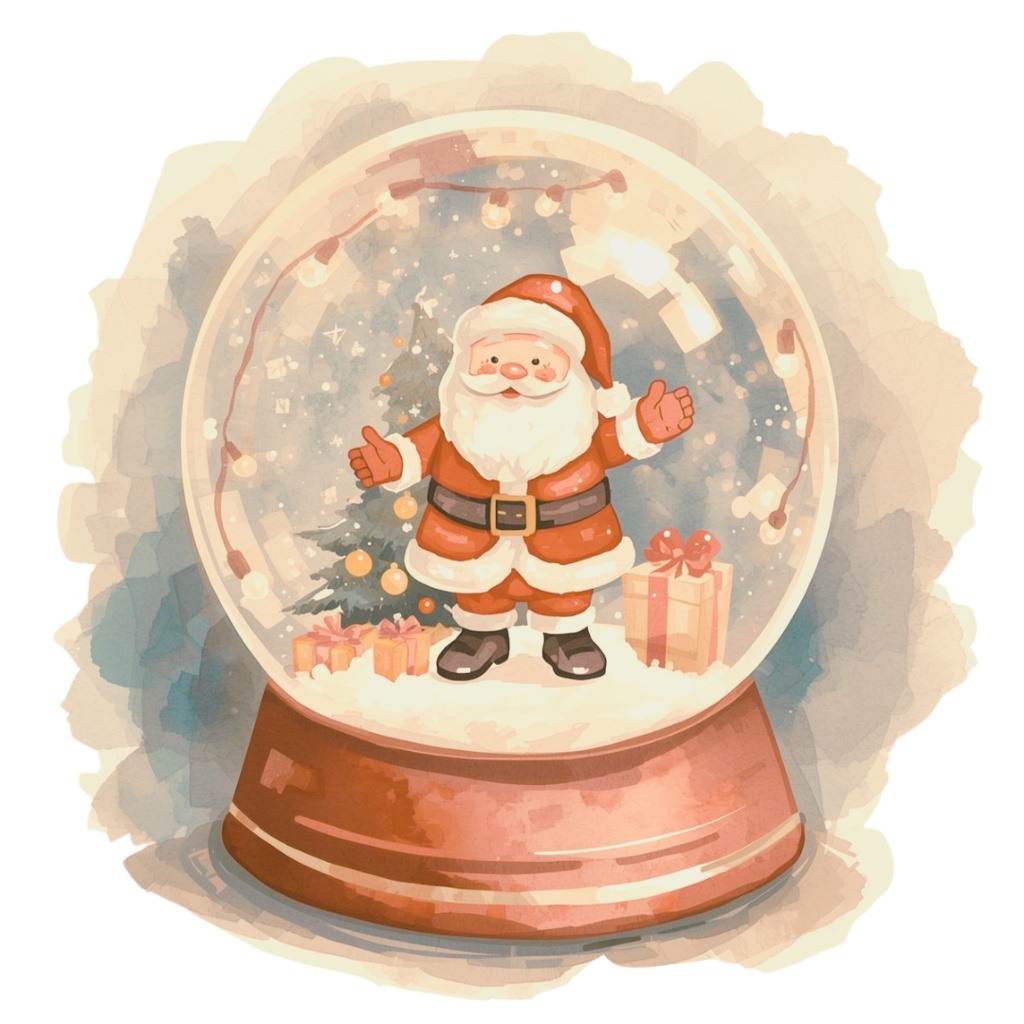 【クリスマスシリーズ】キラキラ水彩・レトロクリスマスクリップアート 30点セット