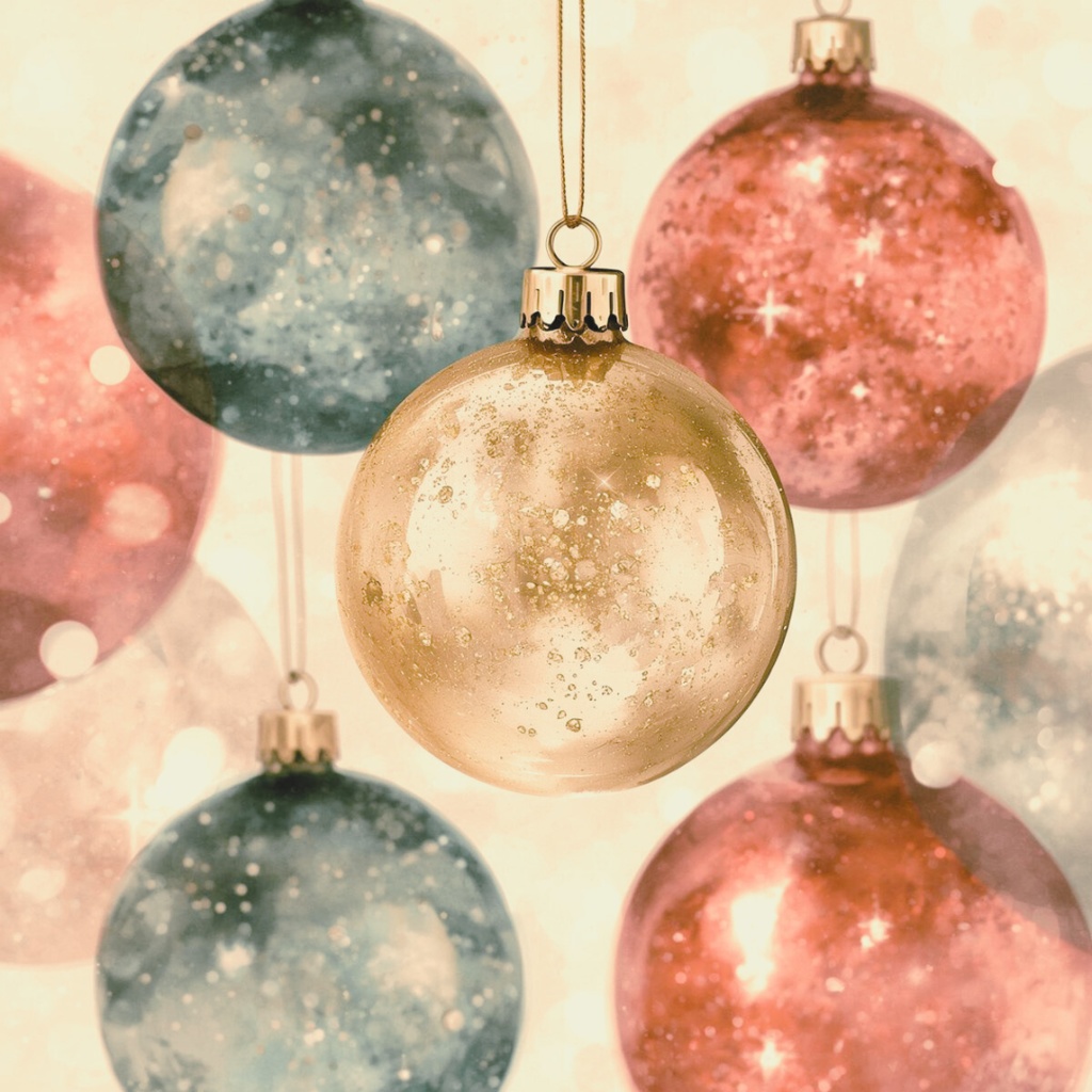 【クリスマスシリーズ】キラキラ水彩・レトロクリスマスクリップアート 30点セット