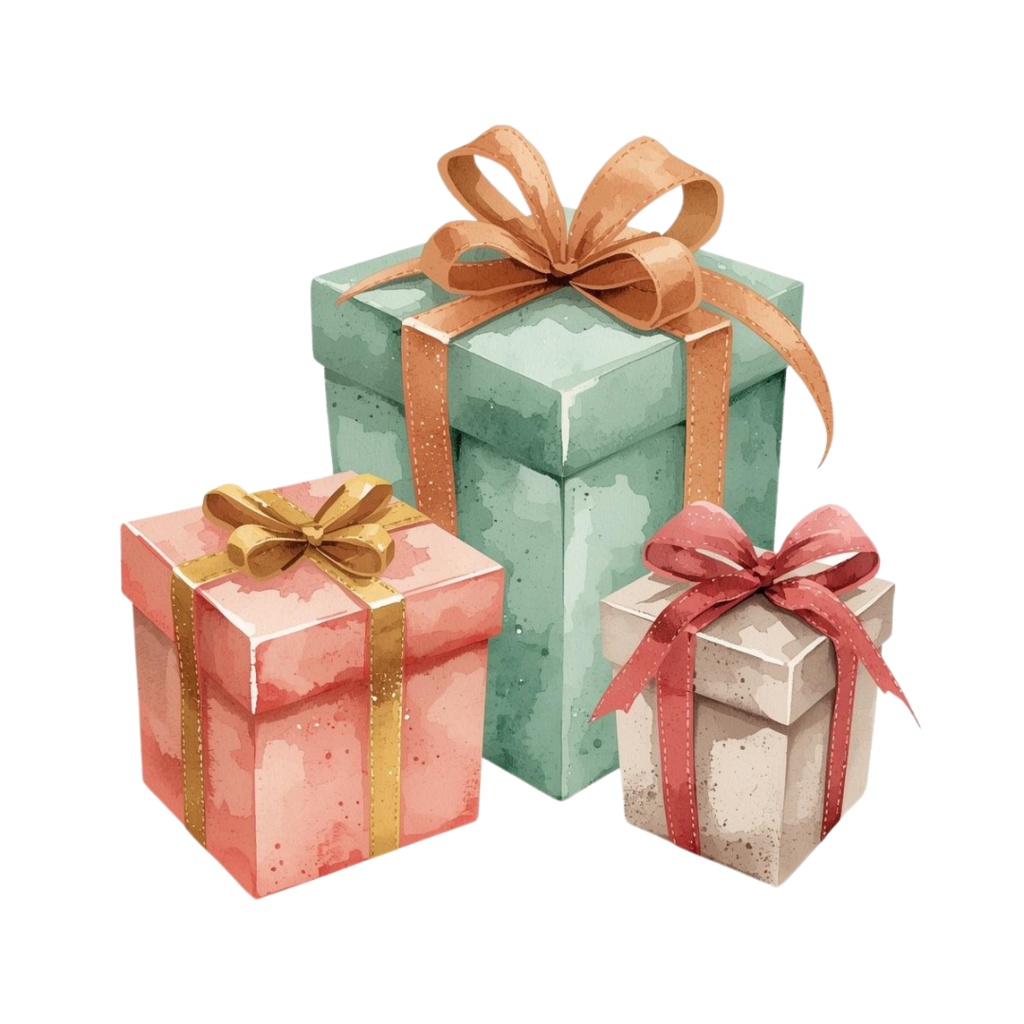 【クリスマスシリーズ】キラキラ水彩・レトロクリスマスクリップアート 30点セット