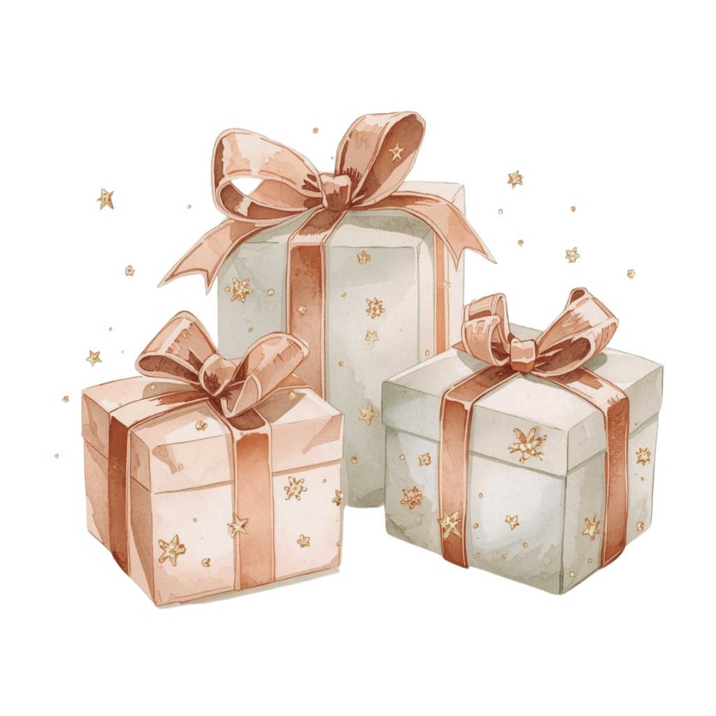 【クリスマスシリーズ】キラキラ水彩・レトロクリスマスクリップアート 30点セット