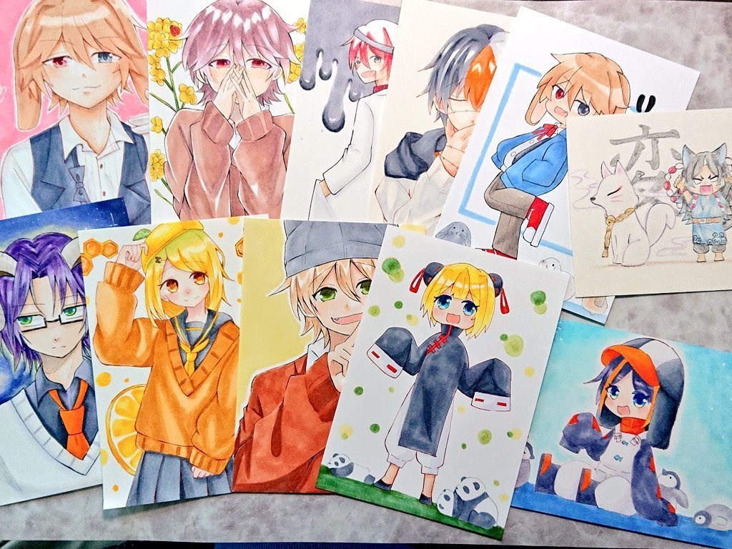 オリジナルイラスト ハガキサイズ 原画