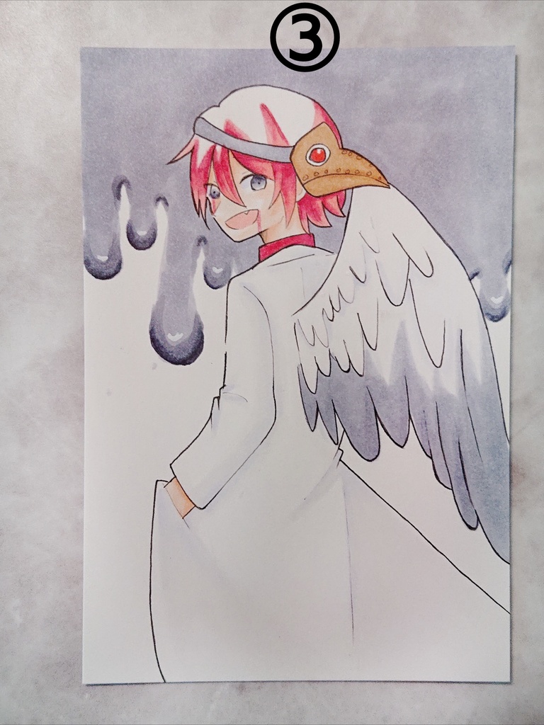 オリジナルイラスト ハガキサイズ 原画