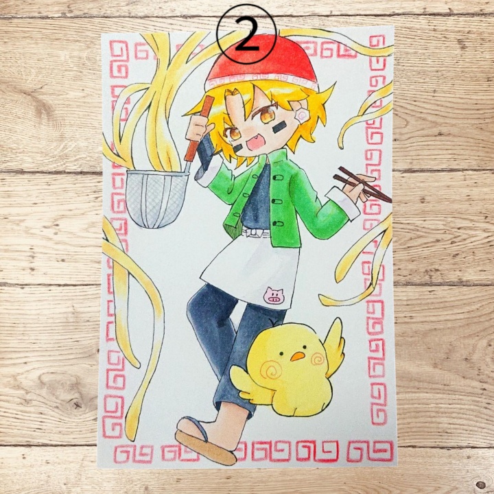 創作イラスト ハガキサイズ 原画