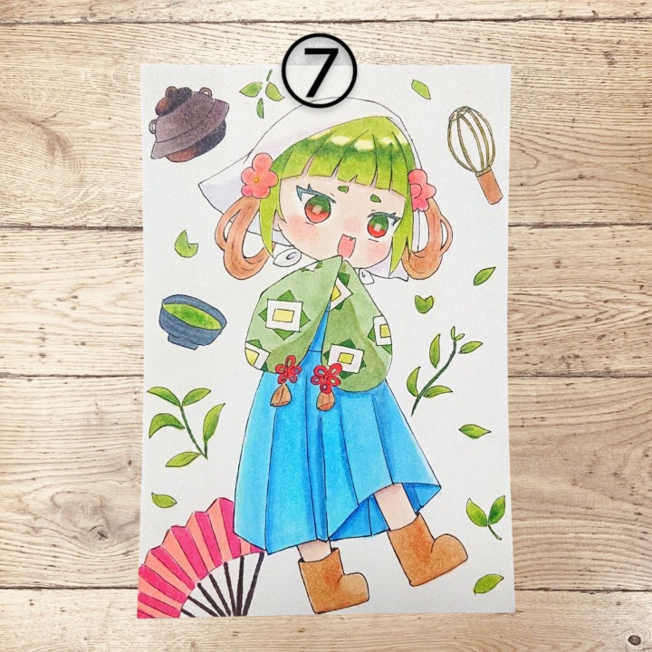 創作イラスト ハガキサイズ 原画