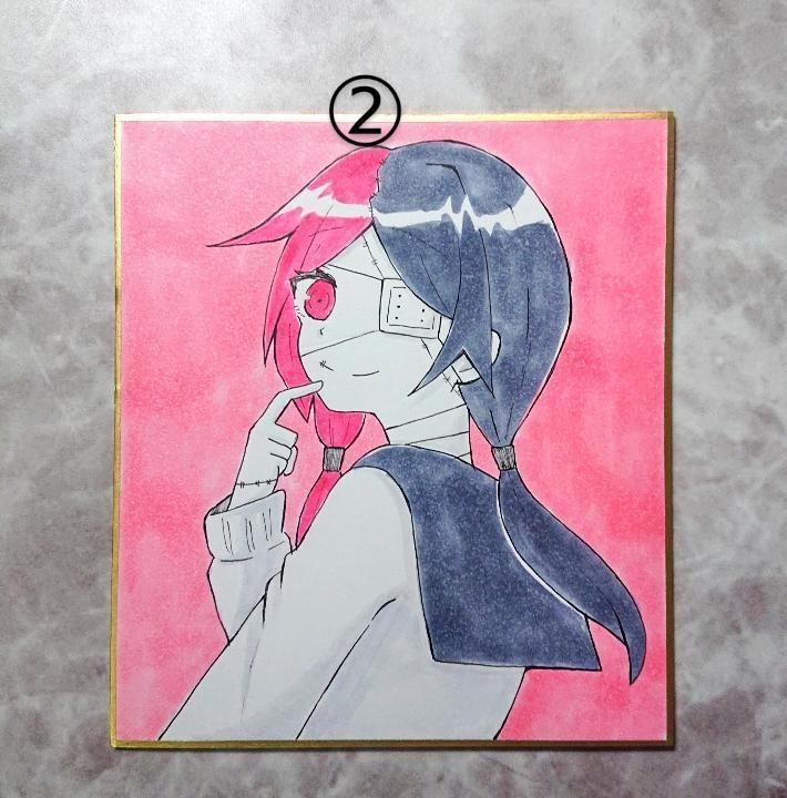 手描きイラスト ミニ色紙