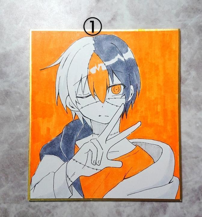 手描きイラスト ミニ色紙