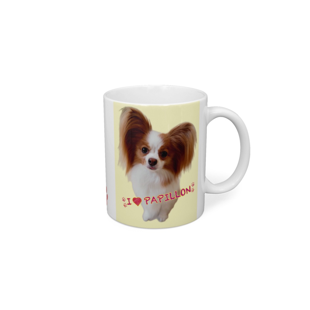 I ❤️ PAPILLON  マグカップ