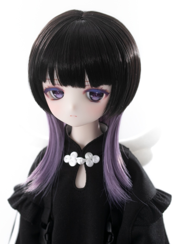 即納・DDサイズ インナーカラーウルフボブウィッグ『Jellyfish』ドール用 8-9インチサイズ