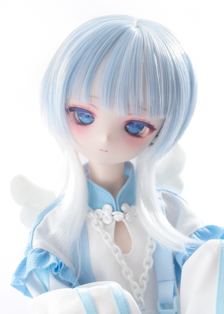 即納・DDサイズ インナーカラーウルフボブウィッグ『Jellyfish』ドール用 8-9インチサイズ