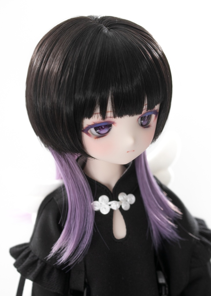 即納・DDサイズ インナーカラーウルフボブウィッグ『Jellyfish』ドール用 8-9インチサイズ