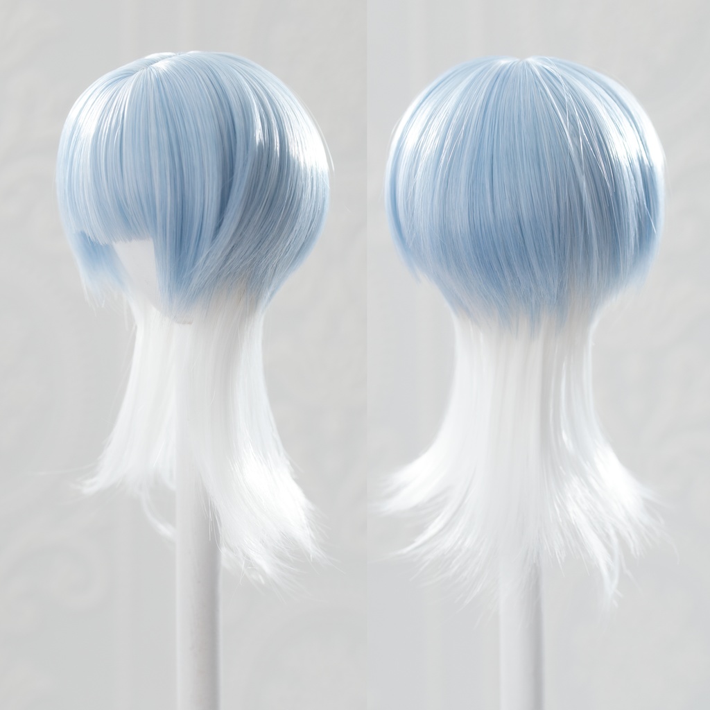 即納・DDサイズ インナーカラーウルフボブウィッグ『Jellyfish』ドール用 8-9インチサイズ