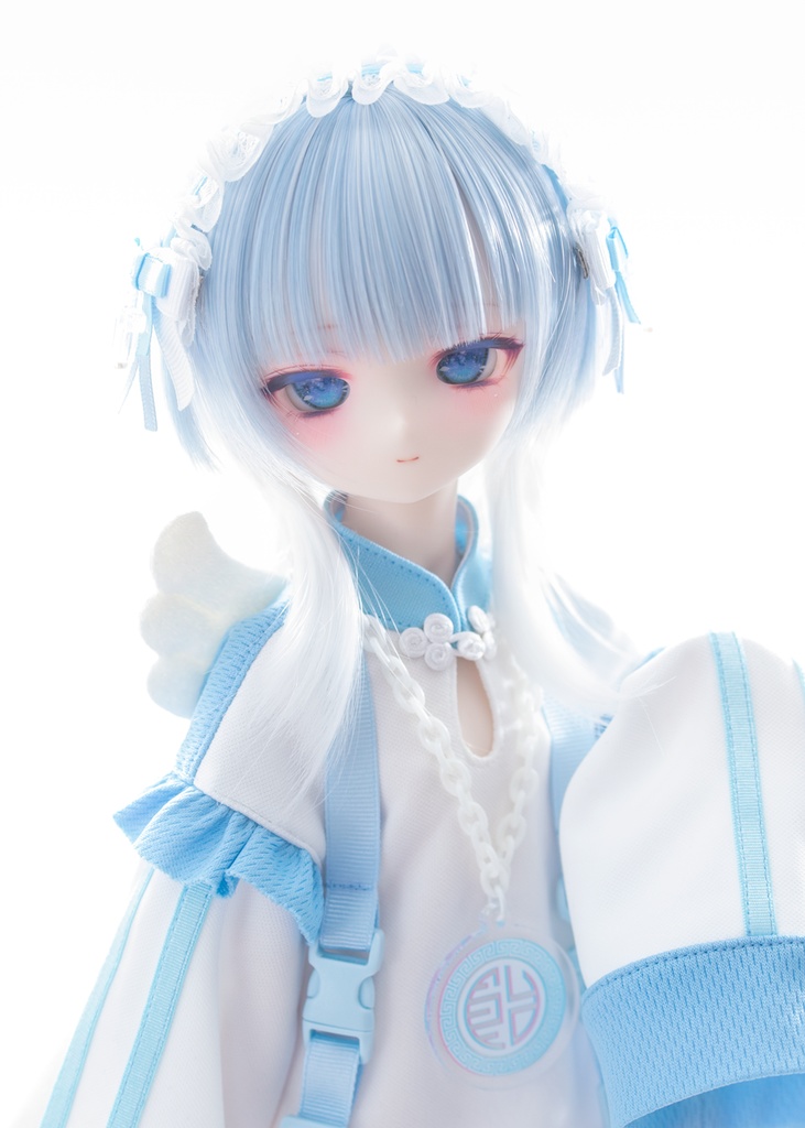 即納・DDサイズ インナーカラーウルフボブウィッグ『Jellyfish』ドール用 8-9インチサイズ