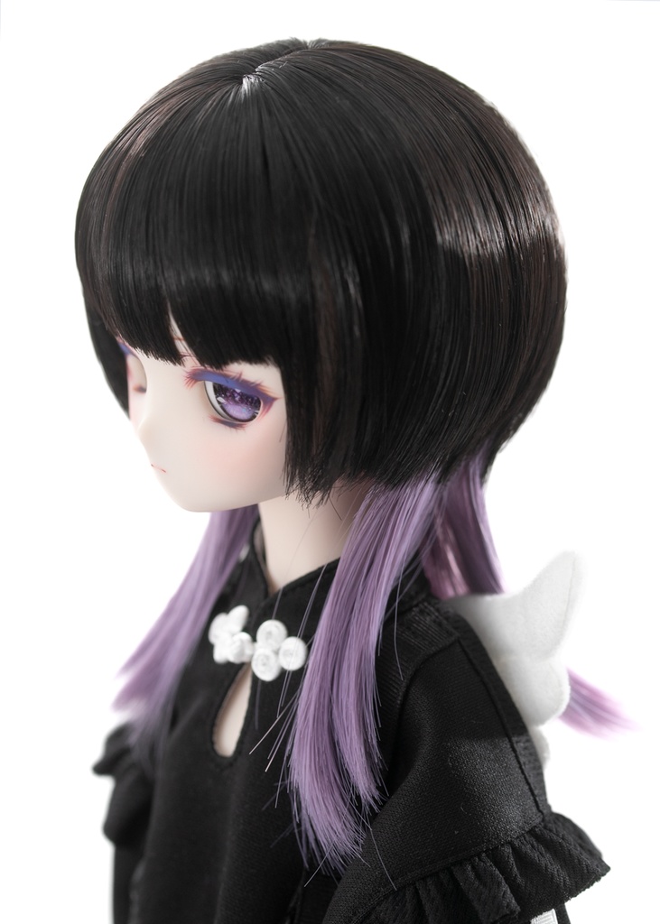 即納・DDサイズ インナーカラーウルフボブウィッグ『Jellyfish』ドール用 8-9インチサイズ