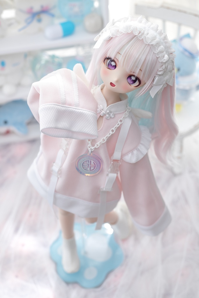 MDD服 天使チャイナセット(パステルピンク)1/4ドール服