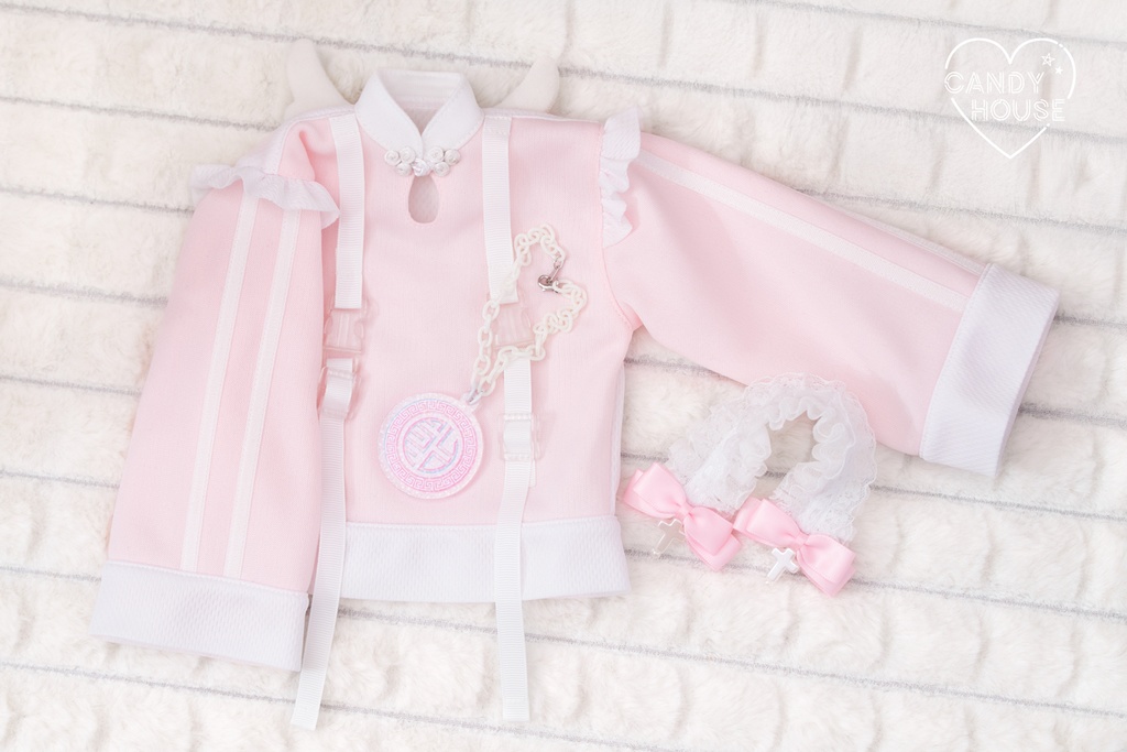 MDD服 天使チャイナセット(パステルピンク)1/4ドール服