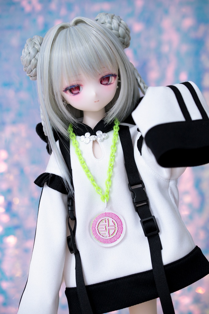 【即納】MDD服 天使チャイナセット(くろ・ぱんだ)1/4ドール服