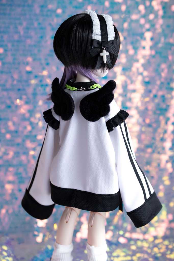 【即納】MDD服 天使チャイナセット(くろ・ぱんだ)1/4ドール服