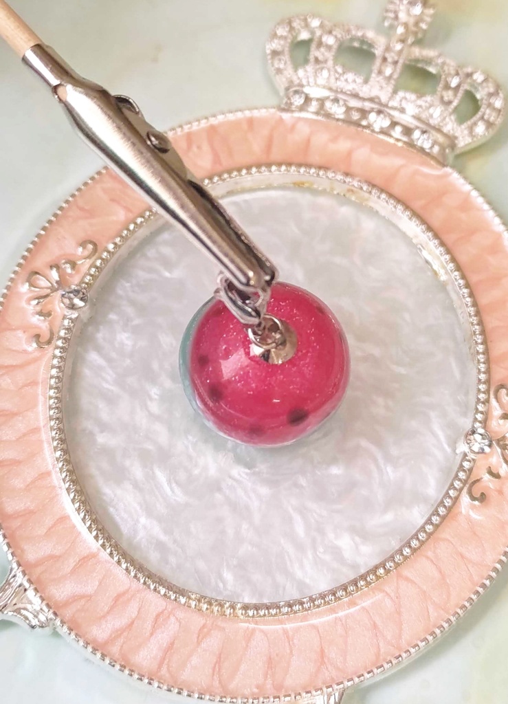 スイカ玉チャーム【金具/銀色】