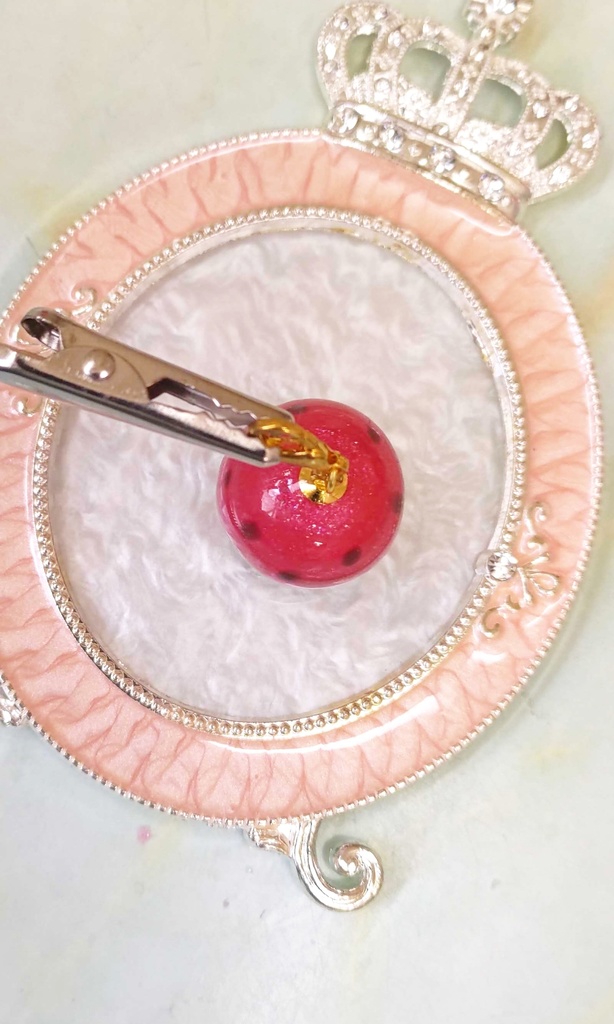 スイカ玉チャーム②【金具/金色】