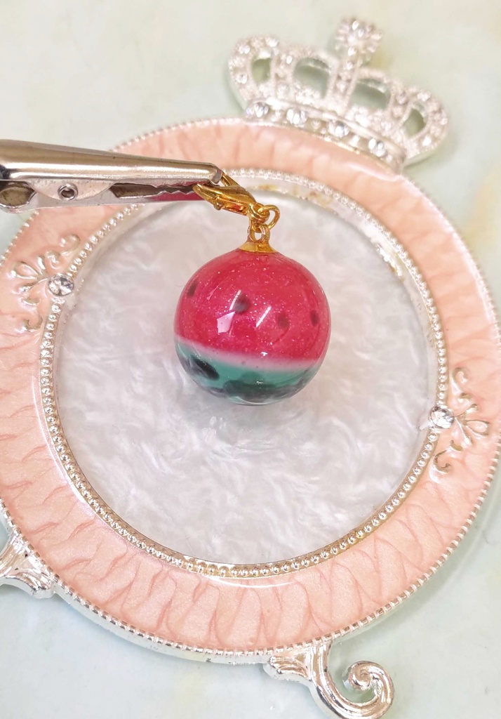 スイカ玉チャーム②【金具/金色】