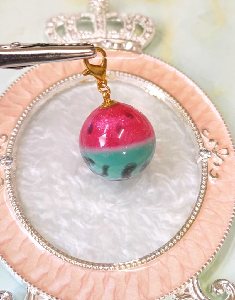 スイカ玉チャーム③【金具/金色】