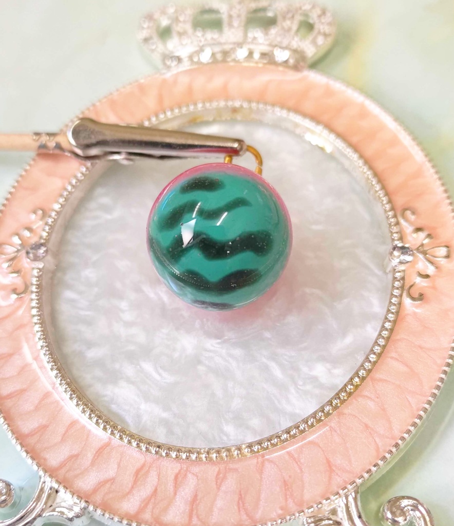 スイカ玉チャーム③【金具/金色】